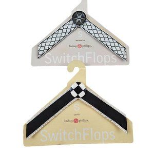 Switchflops Lindsay Phillips Set of 2 Size S Models Patti And Evan Black White